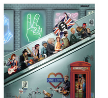 Load image into Gallery viewer, Dirty Hans Best of British - Chloe Rox Design - Digital print - UK Art