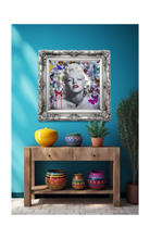 Load image into Gallery viewer, Marilyn white the beauty within grey frame  outside artwork - Chloe Rox Art Prints -  - UK Art
