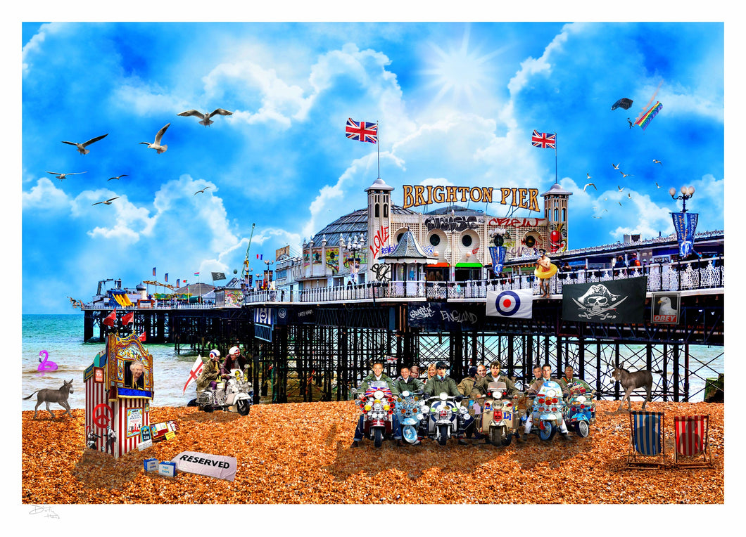 Dirty Hans Pop Goes Brighton - Chloe Rox Design - Digital print - UK Art