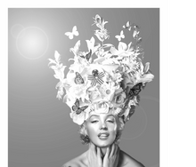 Load image into Gallery viewer, Dirty Hans Marilyn Natural beauty (Black &amp; white) - Chloe Rox Design - Digital print - UK Art
