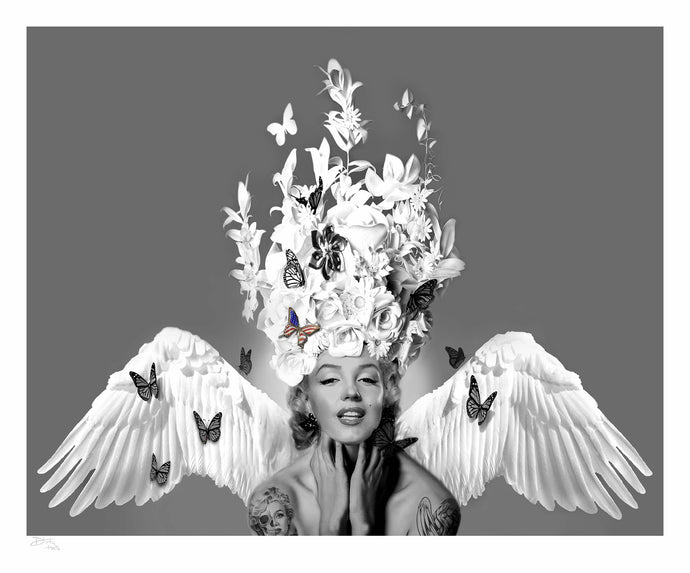 Dirty Hans Marilyn flight of fantasy canvas edition - Chloe Rox Design - Digital print - UK Art