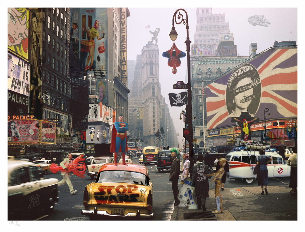 Dirty Hans Pop Goes New York - Chloe Rox Design - Digital print - UK Art