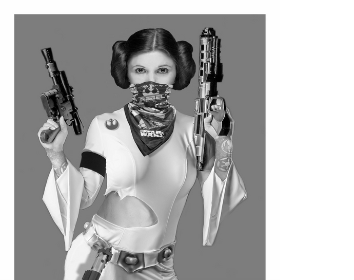 Dirty Hans Princess Leia The Rebel - Chloe Rox Design - Digital print - UK Art