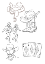 Load image into Gallery viewer, Wild west colouring sheets
