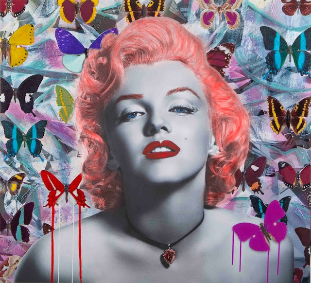 MARILYN THE BEAUTY WITHIN (PINK) - Chloe Rox Design - Digital print - UK Art