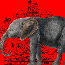 Load image into Gallery viewer, Royal Elephant (Red) - Chloe Rox Design - Digital print - UK Art
