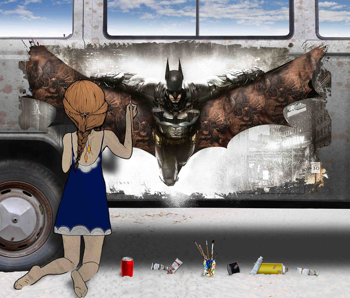 VW Batman - Chloe Rox Design - Digital print - UK Art