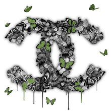 Load image into Gallery viewer, GATHER TOGETHER MONOCHROME &amp; GREEN - Chloe Rox Design - Digital print - UK Art
