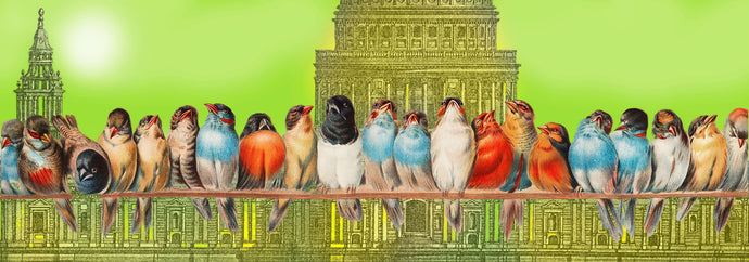 The gathering 1 (Green) - Chloe Rox Design - Digital print - UK Art